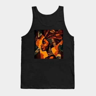 African Print Design Tank Top